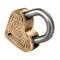 Hello Honey® Matte Finish Brass & Stainless Steel Heart-Shaped Lock with Flowers Set